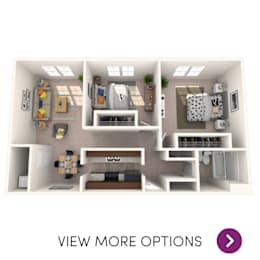 2 bedroom floor plan at Okemos Apartments | Knob Hill Apartments in Okemos, MI