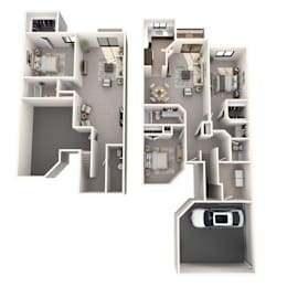 3 bedroom apartments in Novi, MI | Floor plan at River Oaks West Apartments in Novi, MI 48375