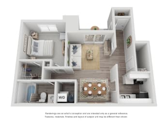  Floor Plan 1 X 1 LOWER