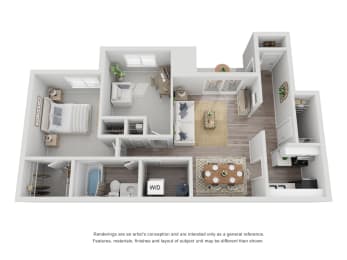 Floor Plan  2 x 1 LOWER