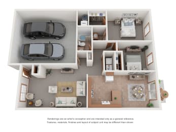 Floor Plan  2 Bed | 1.5 Bath Ranch