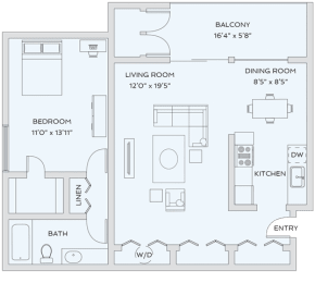 Floor Plan  a floor plan of a room with a bathroom and a living room