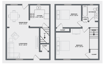 a blueprint of a floor plan of a house