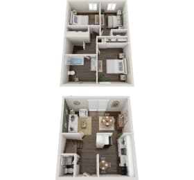 Zenith Floor Plan at Residences at Grand Blanc Apartments - Grand Blanc, MI, Michigan, 48507