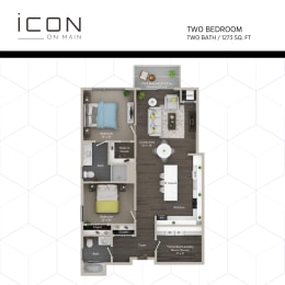 Floor Plan  dimensional floor plan of a two bedroom 2100 sqft
