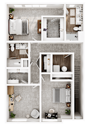Level 2 of the townhome at Townhomes at Preserve, Rogers, MN, 55374