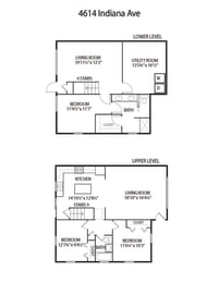 3 Bedroom Floor Plan at Beach South at the Lake, Robbinsdale, Minnesota