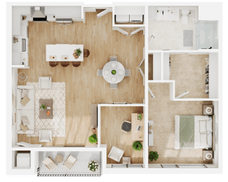 A11 Floor Plan at Lilia, Lilydale, Minnesota