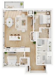 B3 Floor Plan at Lilia, Lilydale, Minnesota