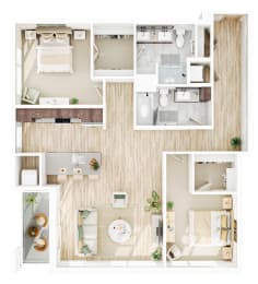 2 bed 2 bath E at The Mera, St Louis Park, MN 55426