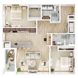 2 bed 2 bath F at The Mera, St Louis Park, MN