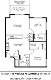 Floor Plan  The Preserve at Commerce Apartments in Rogers, MN 2 Bedroom 1 Bath