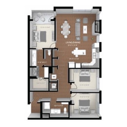 Brownsville Floor Plan at Expo, Minneapolis, 55414