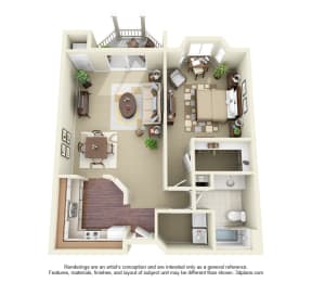 1A Floor Plan at Cityscape, St Louis Park, MN, 55416