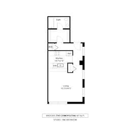 Brocade Floor Plan at The Cosmopolitan, Minnesota, 55101