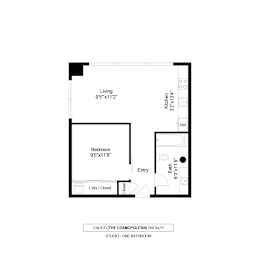 Calico Floor Plan at The Cosmopolitan, Minnesota, 55101