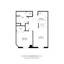 Cashmere ADA Floor Plan at The Cosmopolitan, Minnesota, 55101