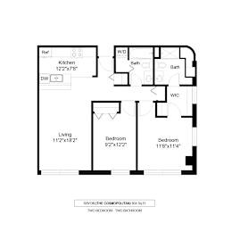 Rayon Floor Plan at The Cosmopolitan, Minnesota, 55101