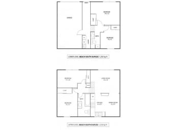 Beach South at the Lake Apartments in Robbinsdale, MN Duplex 4 Bedroom 1.75 bath