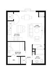 B3 Floor Plan at The Ellory Apartments, Minneapolis, MN, 55401