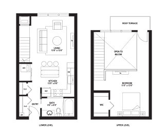 BL1 Floor Plan at The Ellory Apartments, Minneapolis, 55401