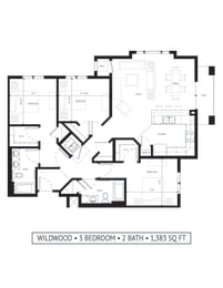 D3 Floor Plan at Gabella at Parkside, Apple Valley, MN, 55124