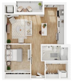 A1 Floor Plan at Lilia, Lilydale, MN, 55118