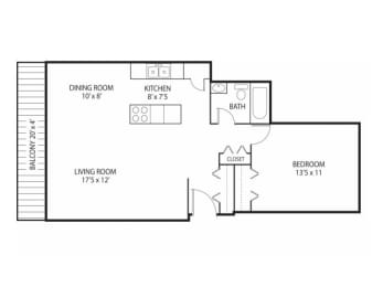 Beach South at the Lake Apartments in Robbinsdale, MN 1 bed 1 bath