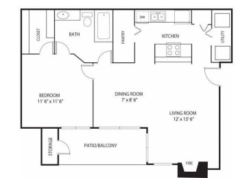 Eden Commons Apartments in Eden Prairie, MN 1 Bedroom 1 Bath