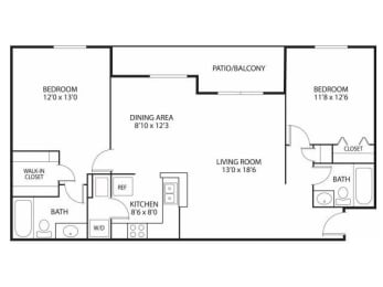 Mallard Ridge Apartments in Maple Grove, MN 2 Bedroom 2 Bathroom