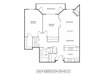Regency Woods Apartments in Minnetonka, MN 1 Bedroom 1 Bath Plus Den