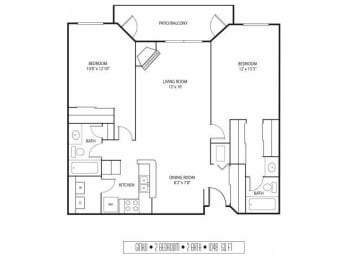 Regency Woods Apartments in Minnetonka, MN 2 Bedroom 2 Bath