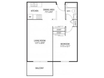 Willow Creek Apartments in Plymouth, MN 1 Bedroom 1 Bath