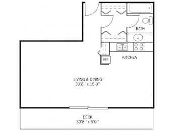 Floor Plan  Kellogg Square Apartments in St. Paul, MN Studio Apartment