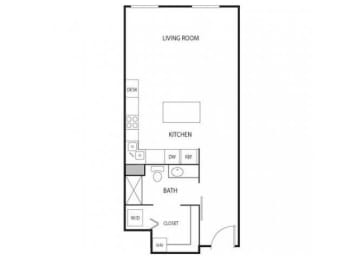Lowertown Lofts in St. Paul, MN Studio Apartment