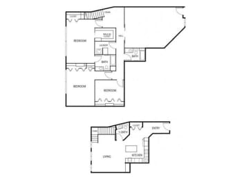 Lowertown Lofts in St. Paul, MN 3 Bedroom 2.5 Bath Plus Den Apartment