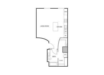 Lowertown Lofts in St. Paul, MN Studio Apartment