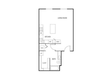 Lowertown Lofts in St. Paul, MN Studio Apartment