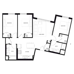a floor plan of a residence with floor plans of different floors at Zelia on Seven, St Louis Park, MN, 55416