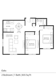 Oaks Floor Plan at Silver Lake, New Brighton