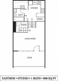 Floor Plan  Kellogg Square Eastside Townhouse  Floor Plan at Kellogg Square, St. Paul, MN, 55101