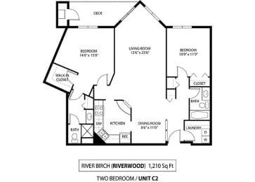 River Birch floor plan at The Riverwood, Lilydale, Minnesota