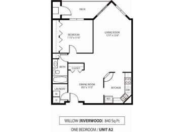 The Riverwood Apartments in Lilydale, MN 1 Bedroom 1 Bath