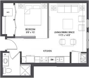 Floorplan A at The Palmer, Minneapolis, MN, 55401