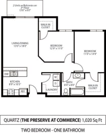 The Preserve at Commerce Apartments in Rogers, MN 2 Bedroom 1 Bath