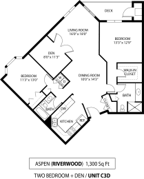 Aspen floor plan at The Riverwood, Minnesota, 55118