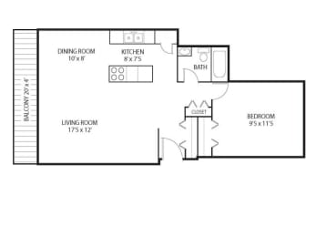 Beach South at the Lake Apartments in Robbinsdale, MN 1 bed 1 bath