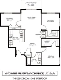 The Preserve at Commerce Apartments in Rogers, MN 3 Bedroom 1 Bath