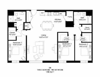D8 Floor Plan at Zelia on Seven in St. Louis Park, MN 55416