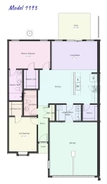 TEAYS duplex floor plan at Concord Crossing, Lafayette, IN 47909